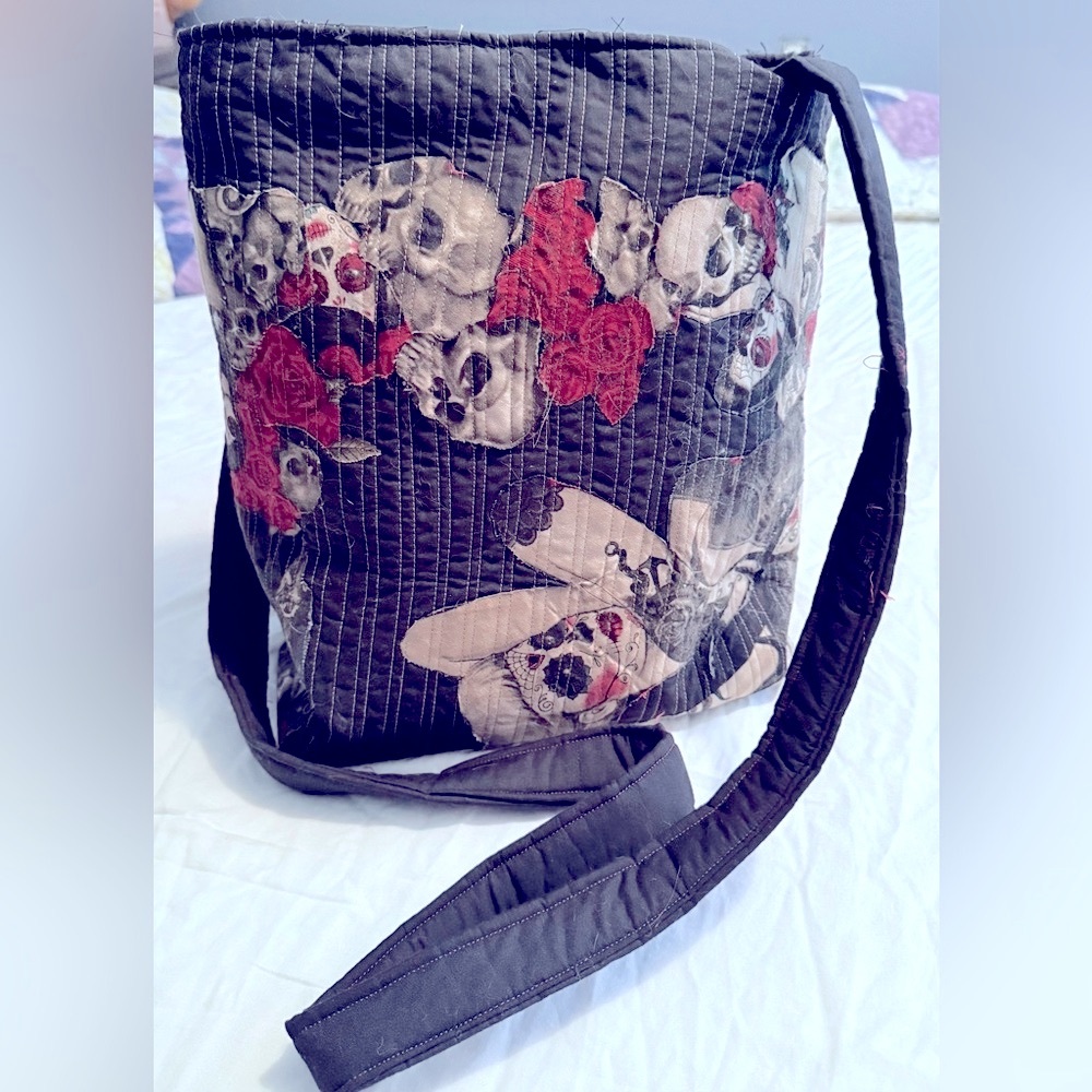 Handmade by “Shop Stoner Designs” Day of the Dead bag